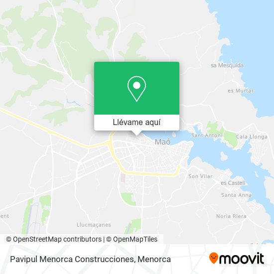 Mapa Pavipul Menorca Construcciones