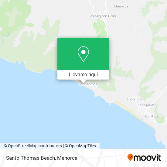 Mapa Santo Thomas Beach