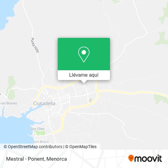 Mapa Mestral - Ponent