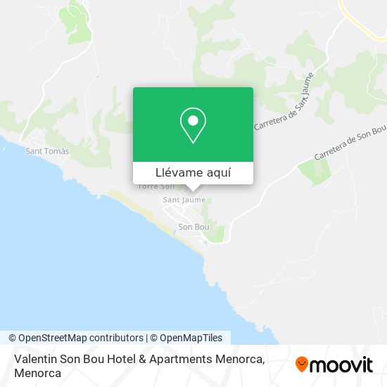 Mapa Valentin Son Bou Hotel & Apartments Menorca