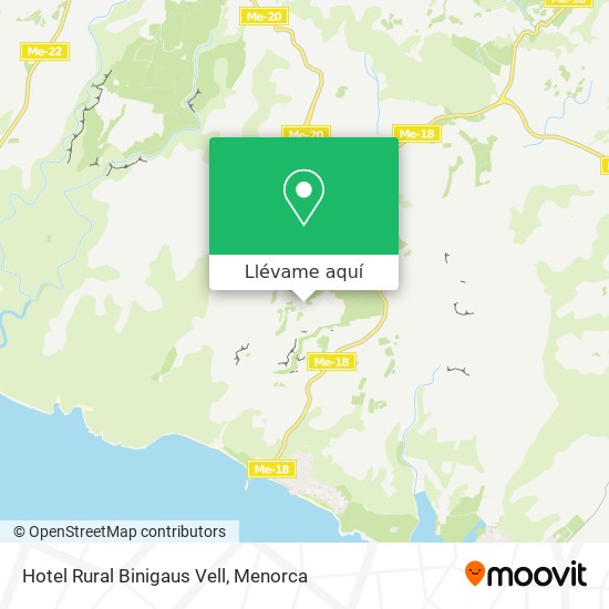 Mapa Hotel Rural Binigaus Vell