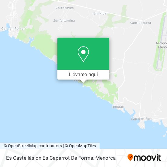 Mapa Es Castellàs on Es Caparrot De Forma