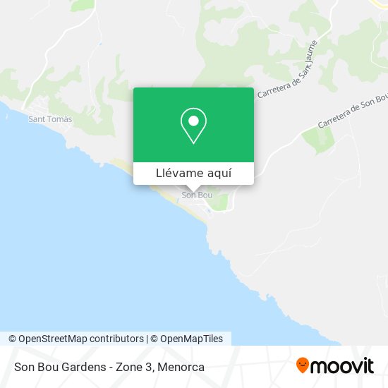 Mapa Son Bou Gardens - Zone 3