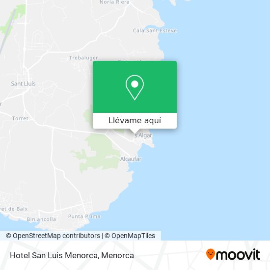 Mapa Hotel San Luis Menorca