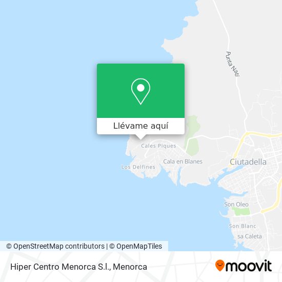 Mapa Hiper Centro Menorca S.l.