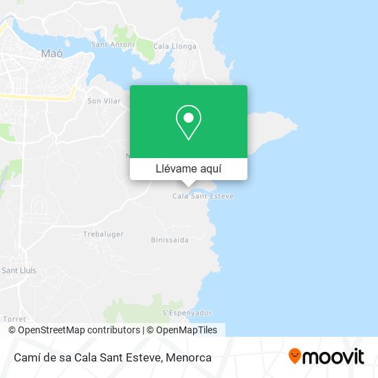 Mapa Camí de sa Cala Sant Esteve