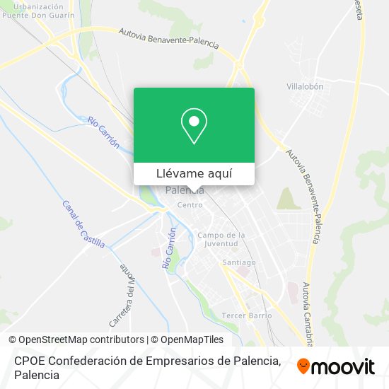 Mapa CPOE Confederación de Empresarios de Palencia