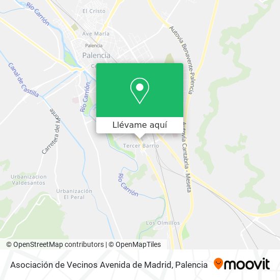 Mapa Asociación de Vecinos Avenida de Madrid