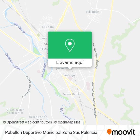 Mapa Pabellon Deportivo Municipal Zona Sur