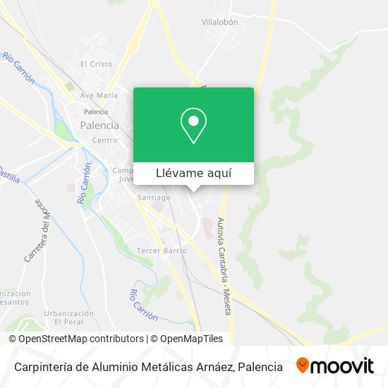 Mapa Carpintería de Aluminio Metálicas Arnáez