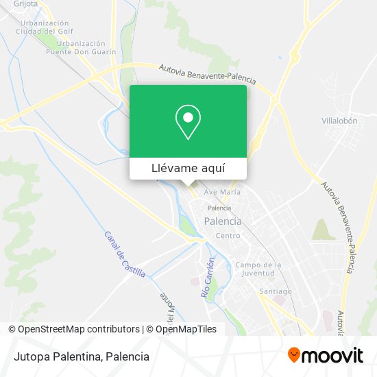 Mapa Jutopa Palentina