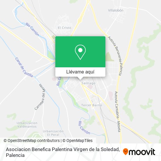 Mapa Asociacion Benefica Palentina Virgen de la Soledad