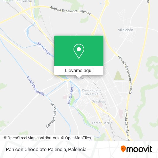Mapa Pan con Chocolate Palencia