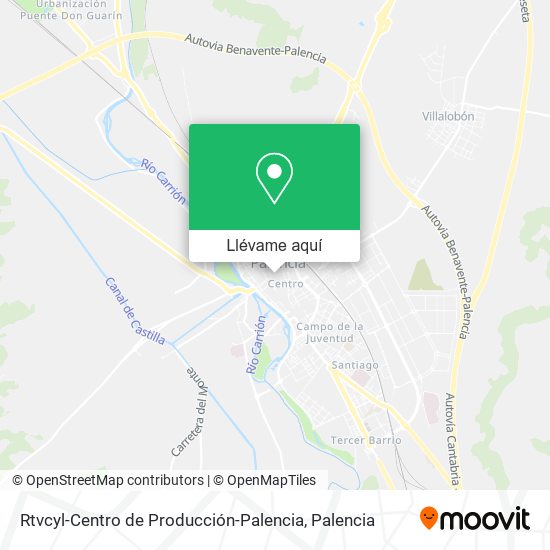 Mapa Rtvcyl-Centro de Producción-Palencia