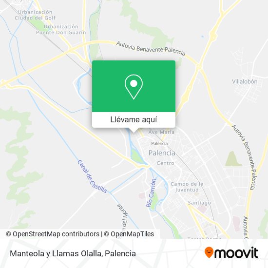 Mapa Manteola y Llamas Olalla