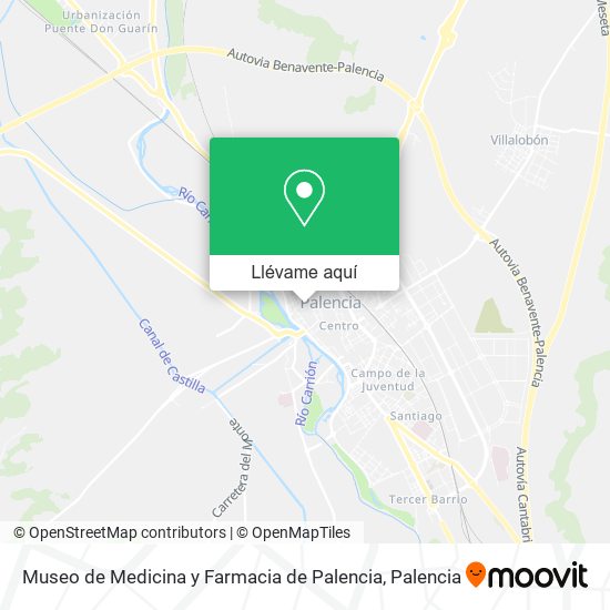 Mapa Museo de Medicina y Farmacia de Palencia