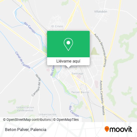 Mapa Beton Palver