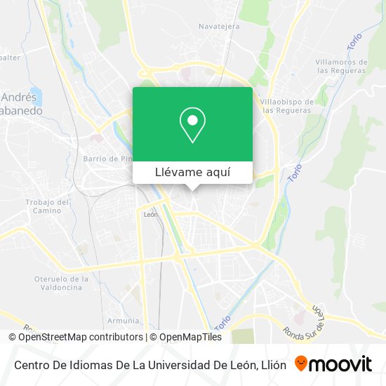 Mapa Centro De Idiomas De La Universidad De León