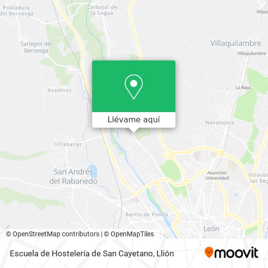 Mapa Escuela de Hostelería de San Cayetano