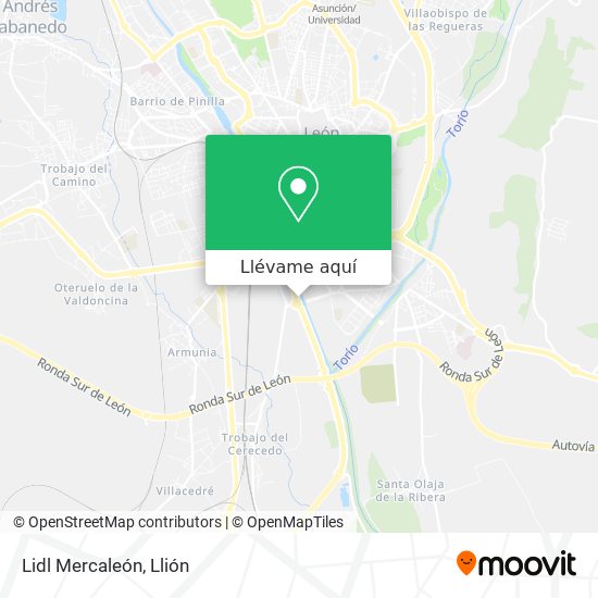 Mapa Lidl Mercaleón