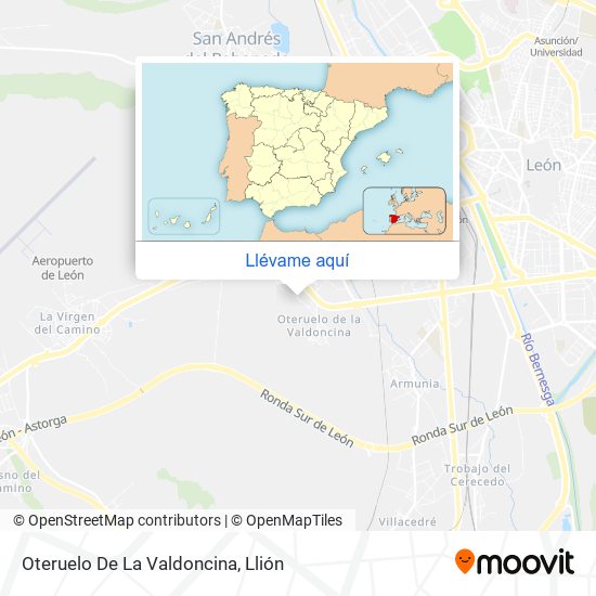 Mapa Oteruelo De La Valdoncina