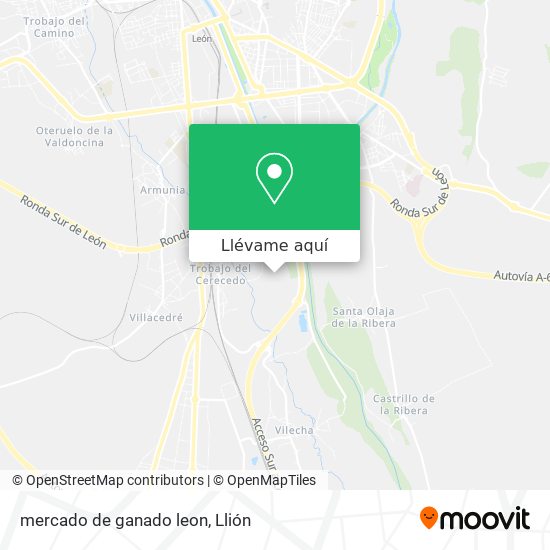 Mapa mercado de ganado leon