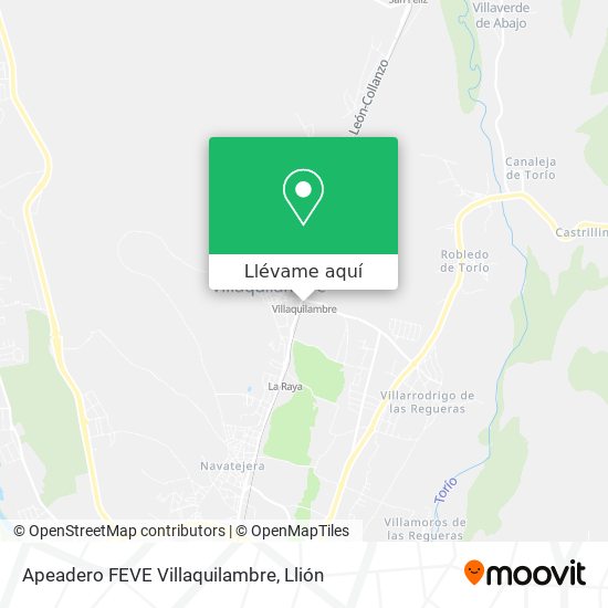 Mapa Apeadero FEVE Villaquilambre