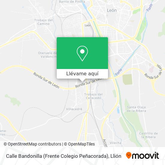 Mapa Calle Bandonilla (Frente Colegio Peñacorada)