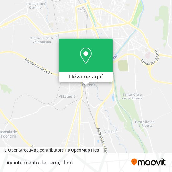 Mapa Ayuntamiento de Leon