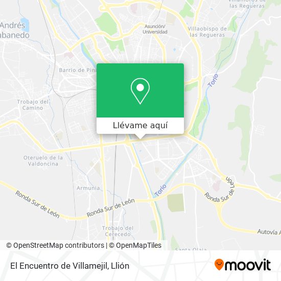 Mapa El Encuentro de Villamejil