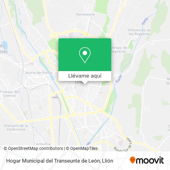 Mapa Hogar Municipal del Transeunte de León
