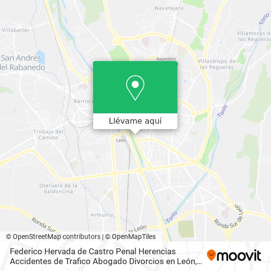 Mapa Federico Hervada de Castro Penal Herencias Accidentes de Trafico Abogado Divorcios en León