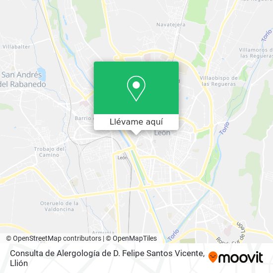 Mapa Consulta de Alergología de D. Felipe Santos Vicente