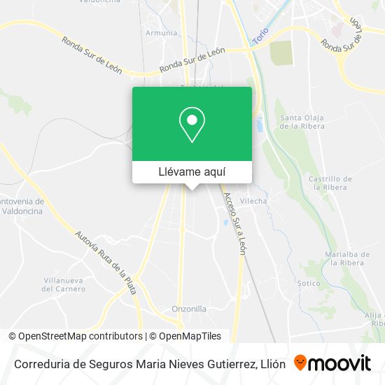 Mapa Correduria de Seguros Maria Nieves Gutierrez