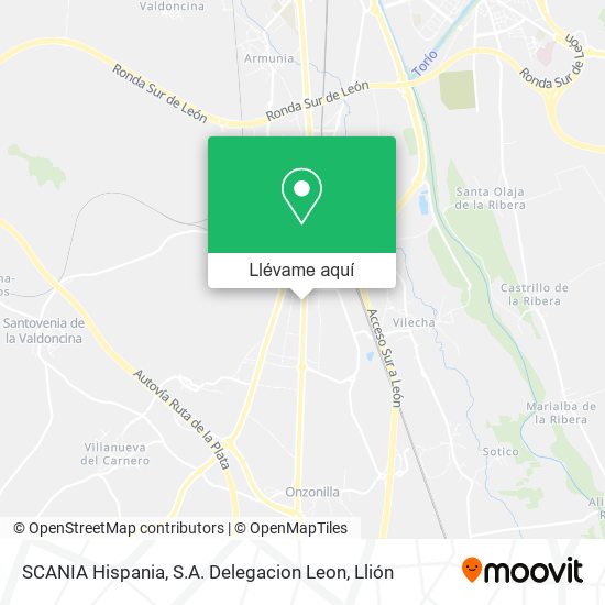 Mapa SCANIA Hispania, S.A. Delegacion Leon