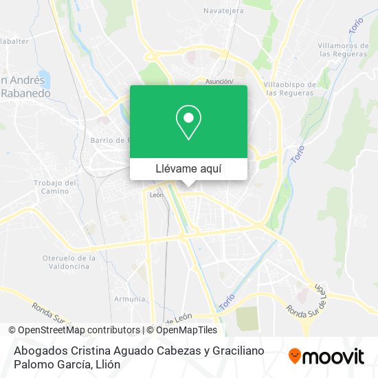 Mapa Abogados Cristina Aguado Cabezas y Graciliano Palomo García