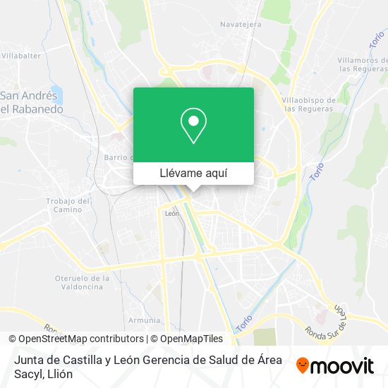Mapa Junta de Castilla y León Gerencia de Salud de Área Sacyl