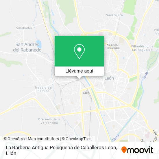 Mapa La Barbería Antigua Peluquería de Caballeros León