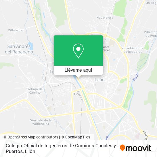 Mapa Colegio Oficial de Ingenieros de Caminos Canales y Puertos