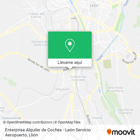 Mapa Enterprise Alquiler de Coches - León Servicio Aeropuerto