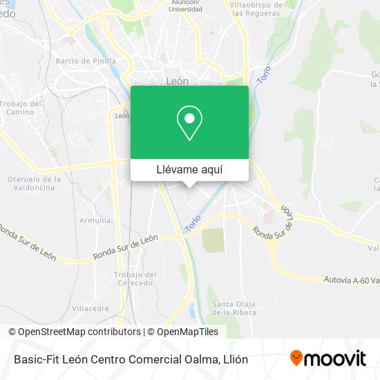 Mapa Basic-Fit León Centro Comercial Oalma