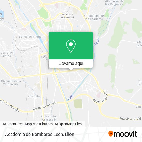 Mapa Academia de Bomberos León