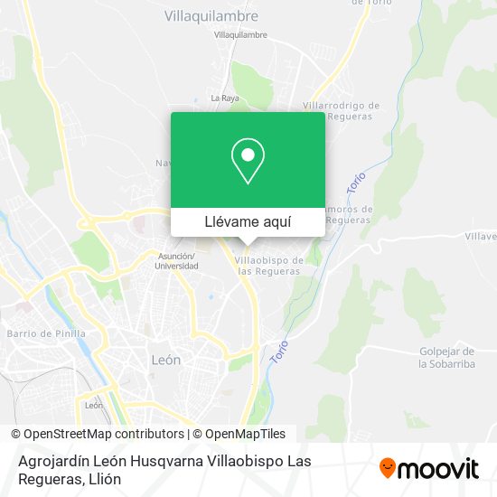 Mapa Agrojardín León Husqvarna Villaobispo Las Regueras