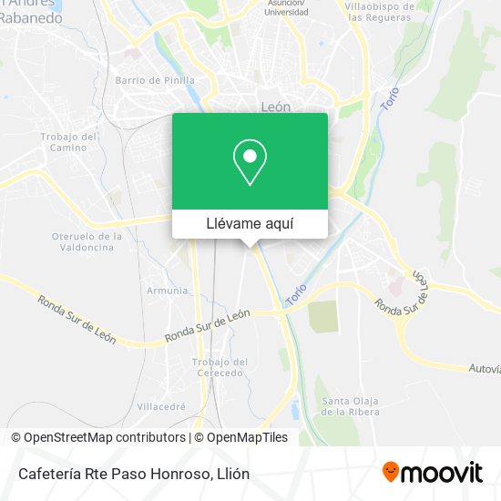 Mapa Cafetería Rte Paso Honroso
