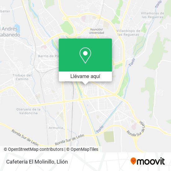 Mapa Cafetería El Molinillo
