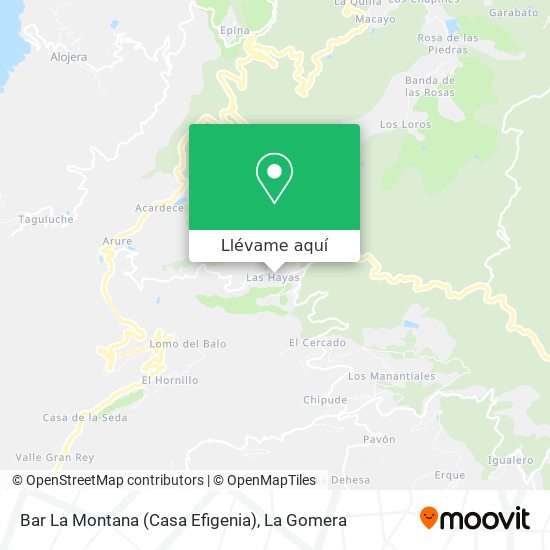 Mapa Bar La Montana (Casa Efigenia)
