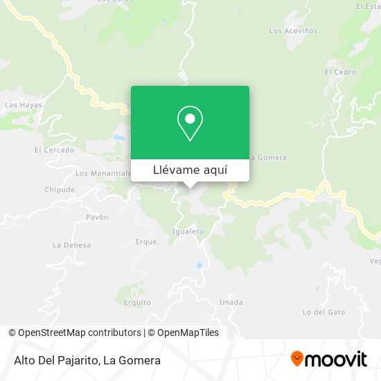 Mapa Alto Del Pajarito