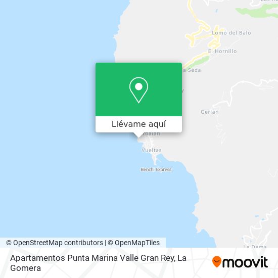 Mapa Apartamentos Punta Marina Valle Gran Rey