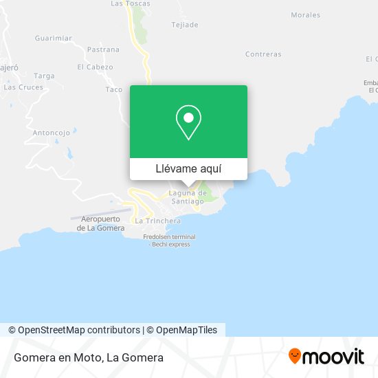 Mapa Gomera en Moto
