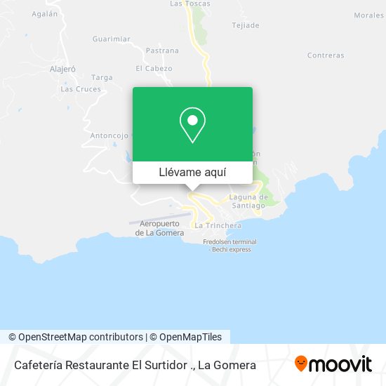 Mapa Cafetería Restaurante El Surtidor .